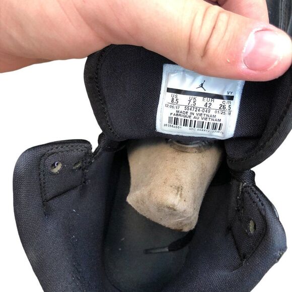 Nike Air Jordan 1 Mid 'Speckle' Size 8.5 Black - Picture 14 of 16